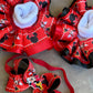 Minnie Mouse Ruffle socks, Minnie Mouse tutu socks, Minnie Mouse hair accessories