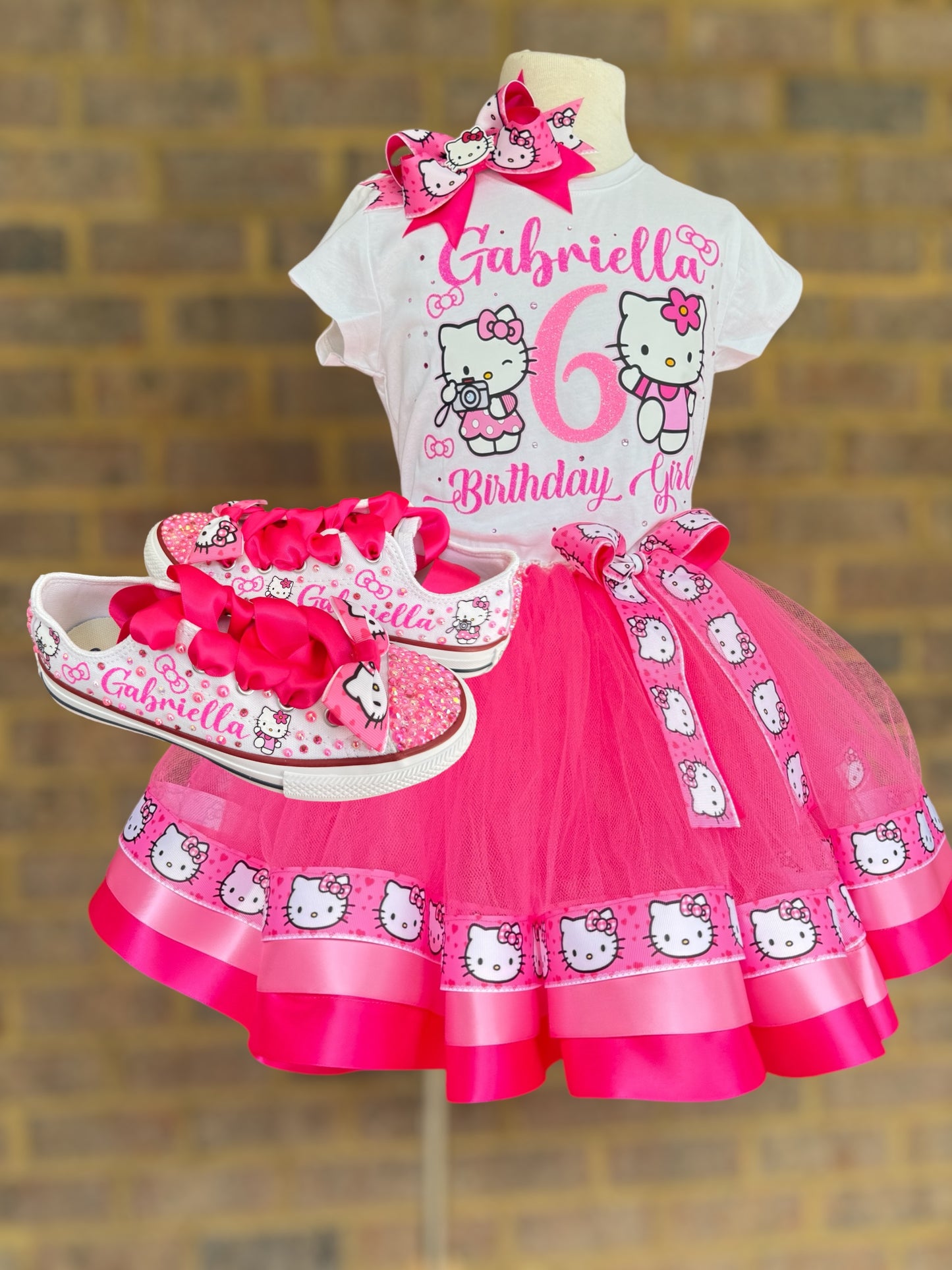 Hello Kitty Tutu Outfit, Hello Kitty Tutu set with matching Sneakers and Sock