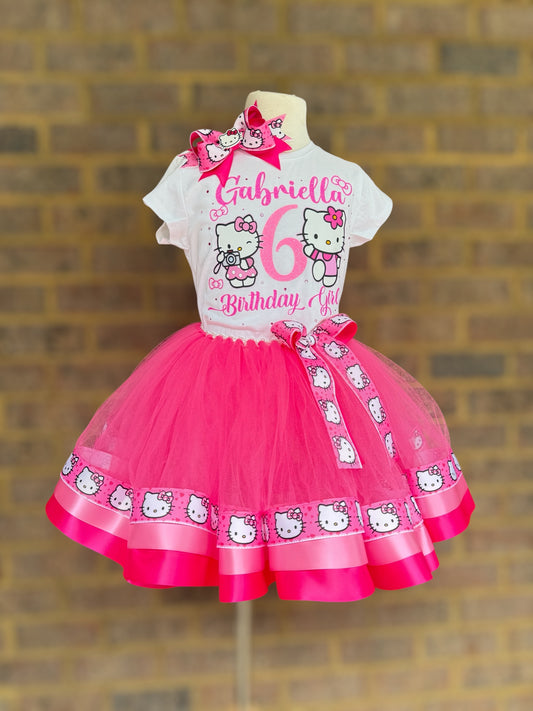 Hello Kitty Tutu Outfit Hello kitty outfit  Hello kitty birthday outfit Hello kitty tutu set