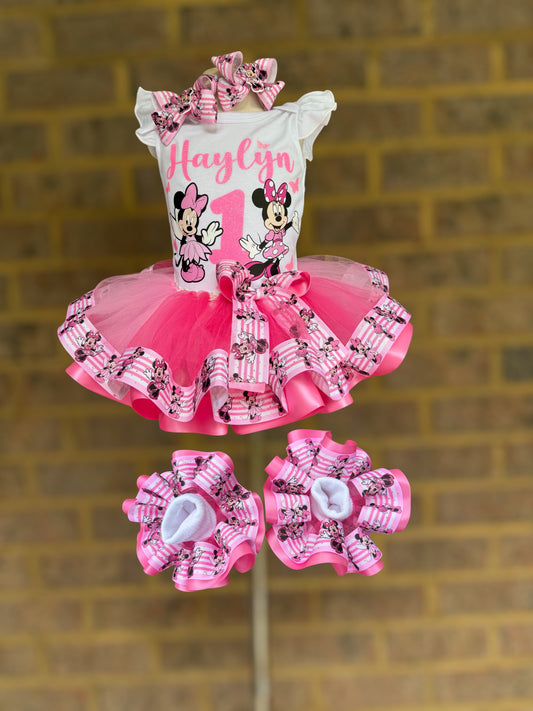 Minnie Tutu Outfit with matching Socks