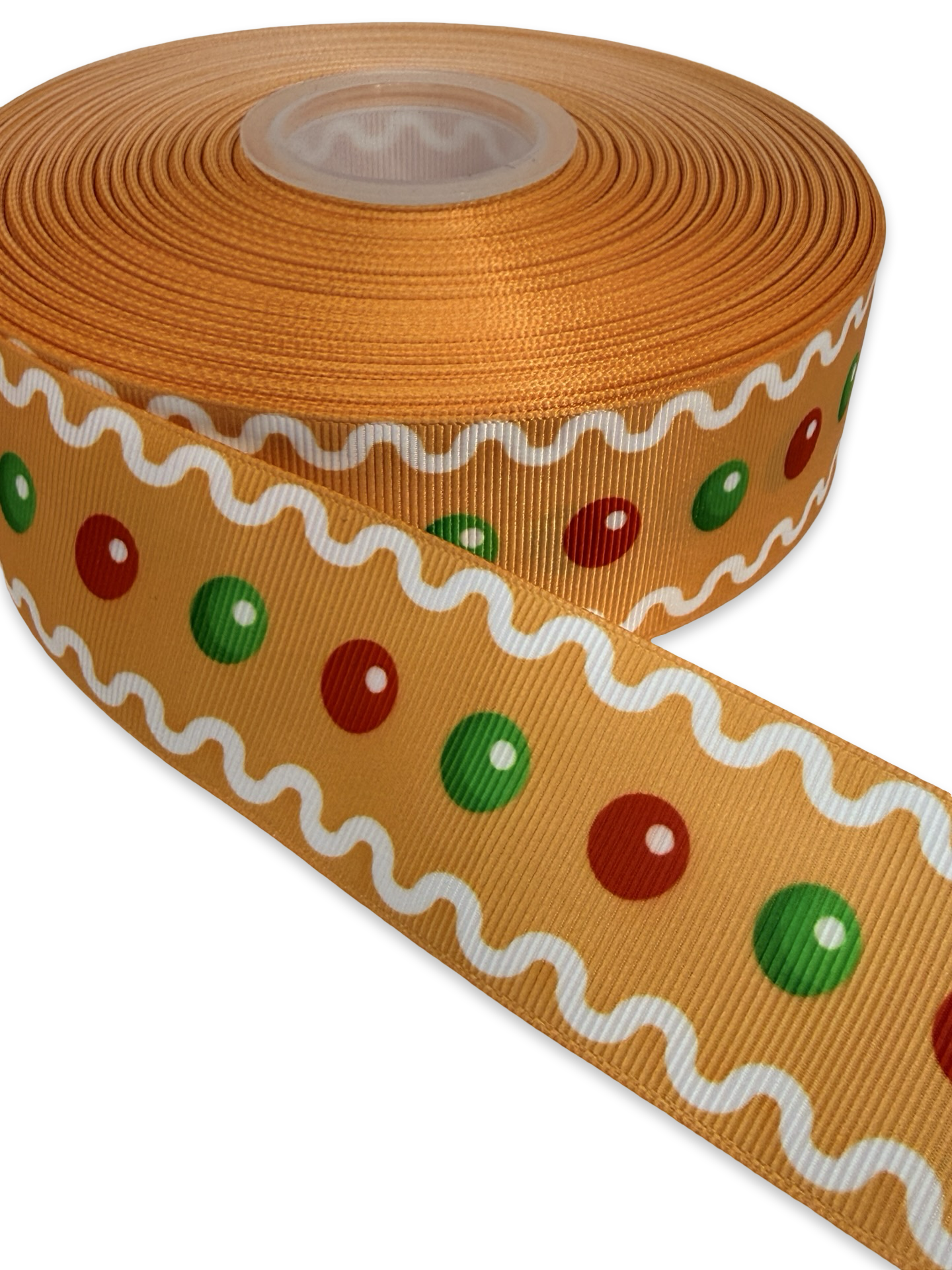 Ginger Bread Ribbon, 🟢 1.5 inch Ribbon Christmas Ribbon