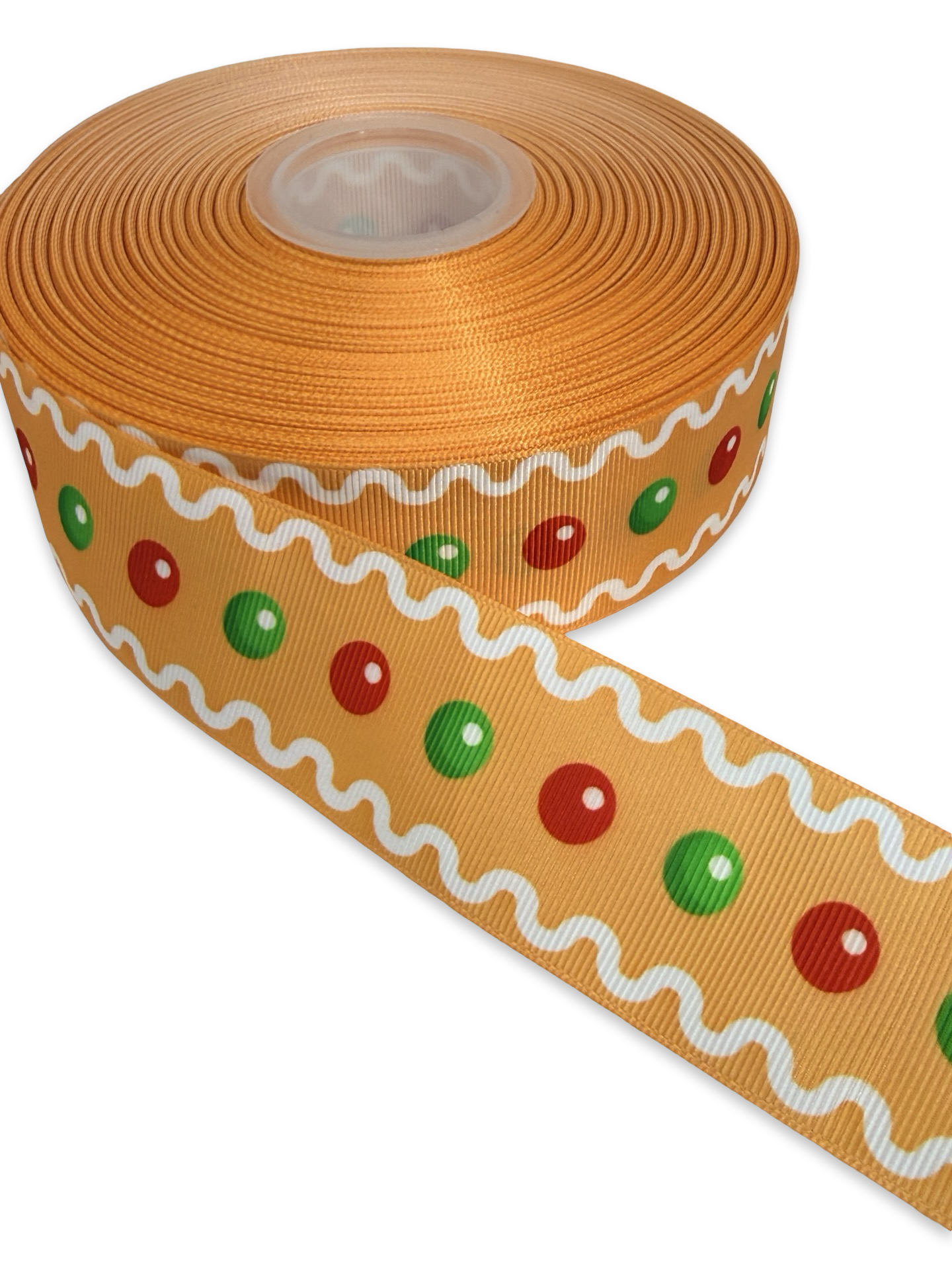 Ginger Bread Ribbon, 🟢 1.5 inch Ribbon Christmas Ribbon
