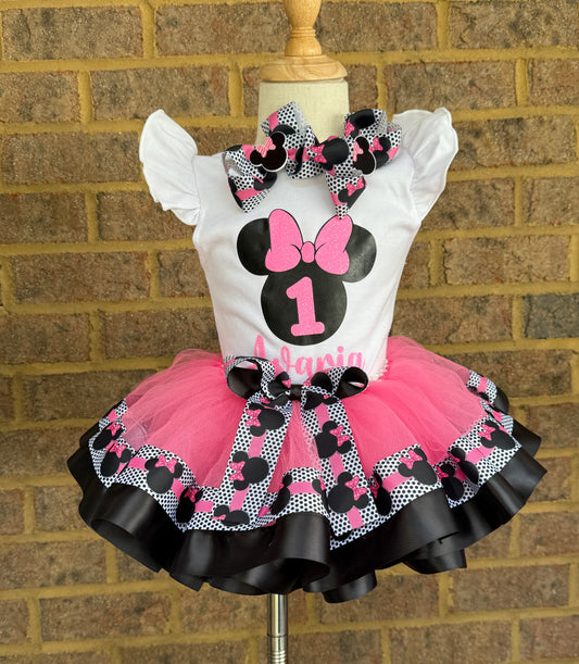 Minnie Mouse tutu set, Minnie Mouse tutu outfit, Minnie Mouse Birthday Outfit 6