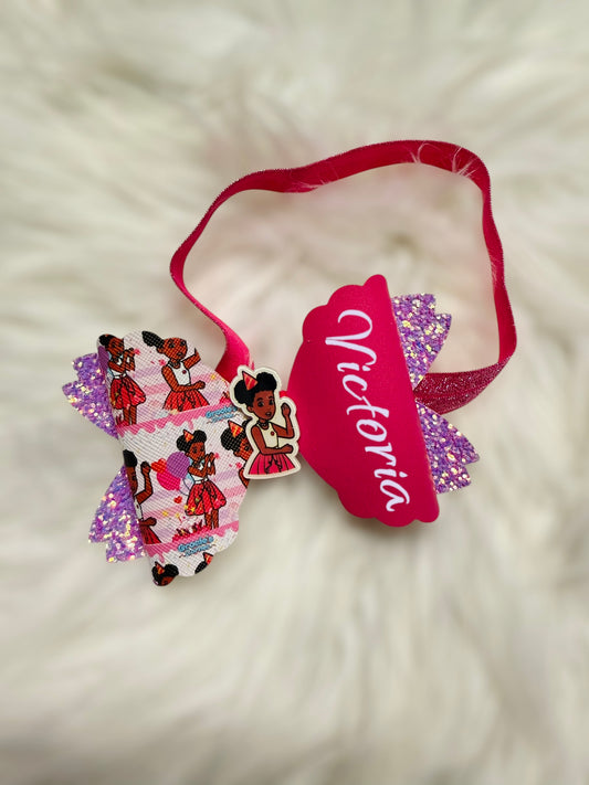 Personalize Headband / Personalize Hair clip, Gracie Corner Headband/ Gracie coner hair clip