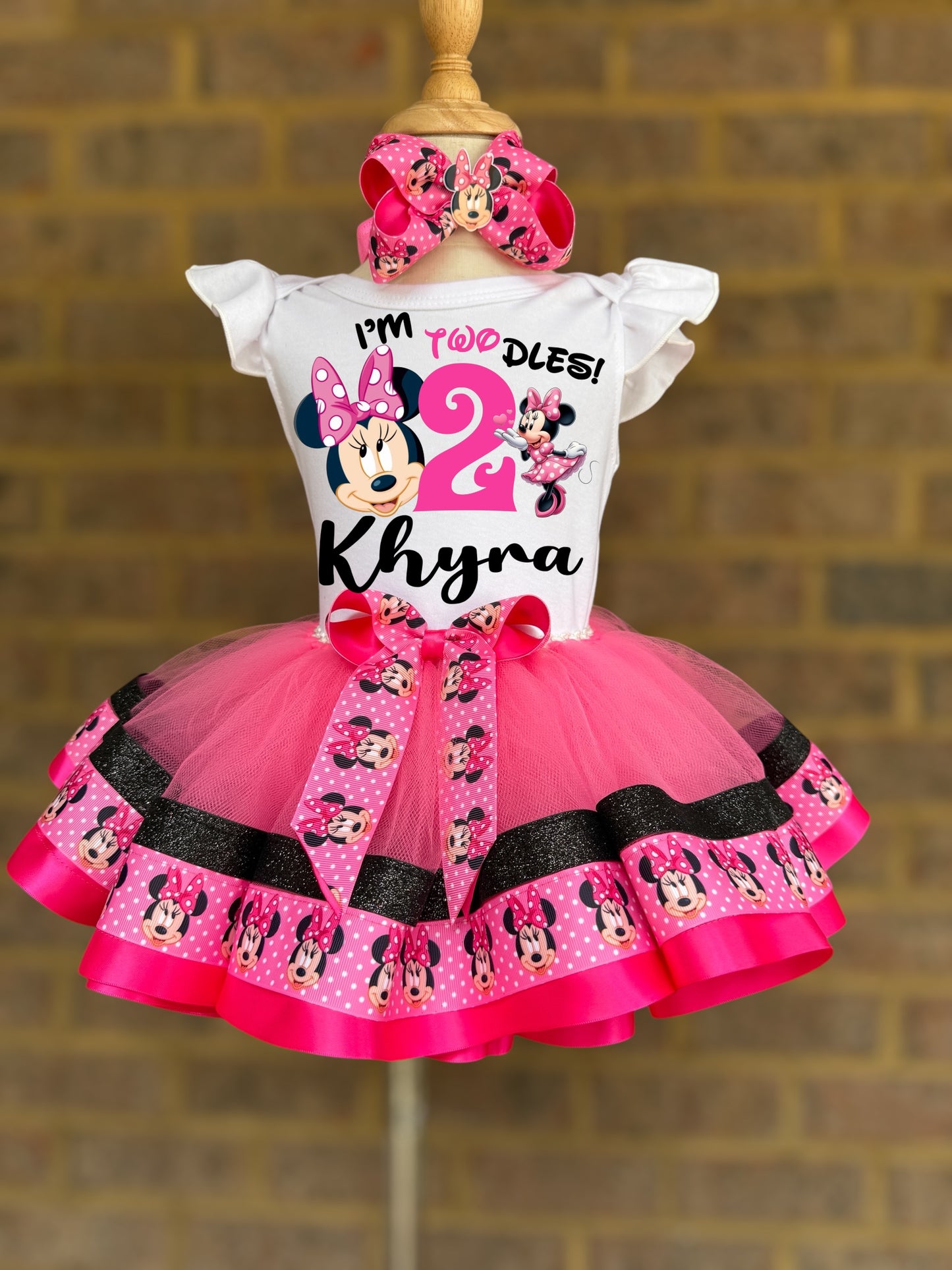 Minnie Mouse tutu set, Minnie Mouse tutu outfit, Minnie Mouse Birthday Outfit 1
