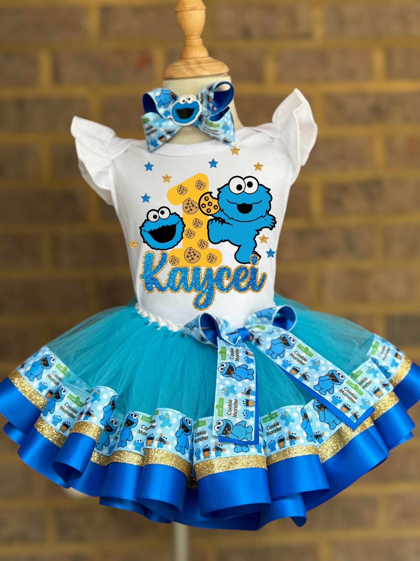 Cookie Monster Tutu Outfit Cookie Monster tutu set