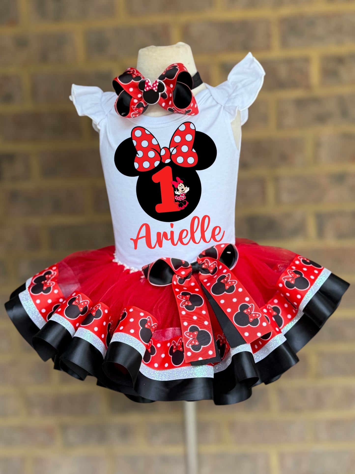 Minnie Mouse Tutu Outfit Minnie Mouse tutu set Minnie Mouse Birthday outfit