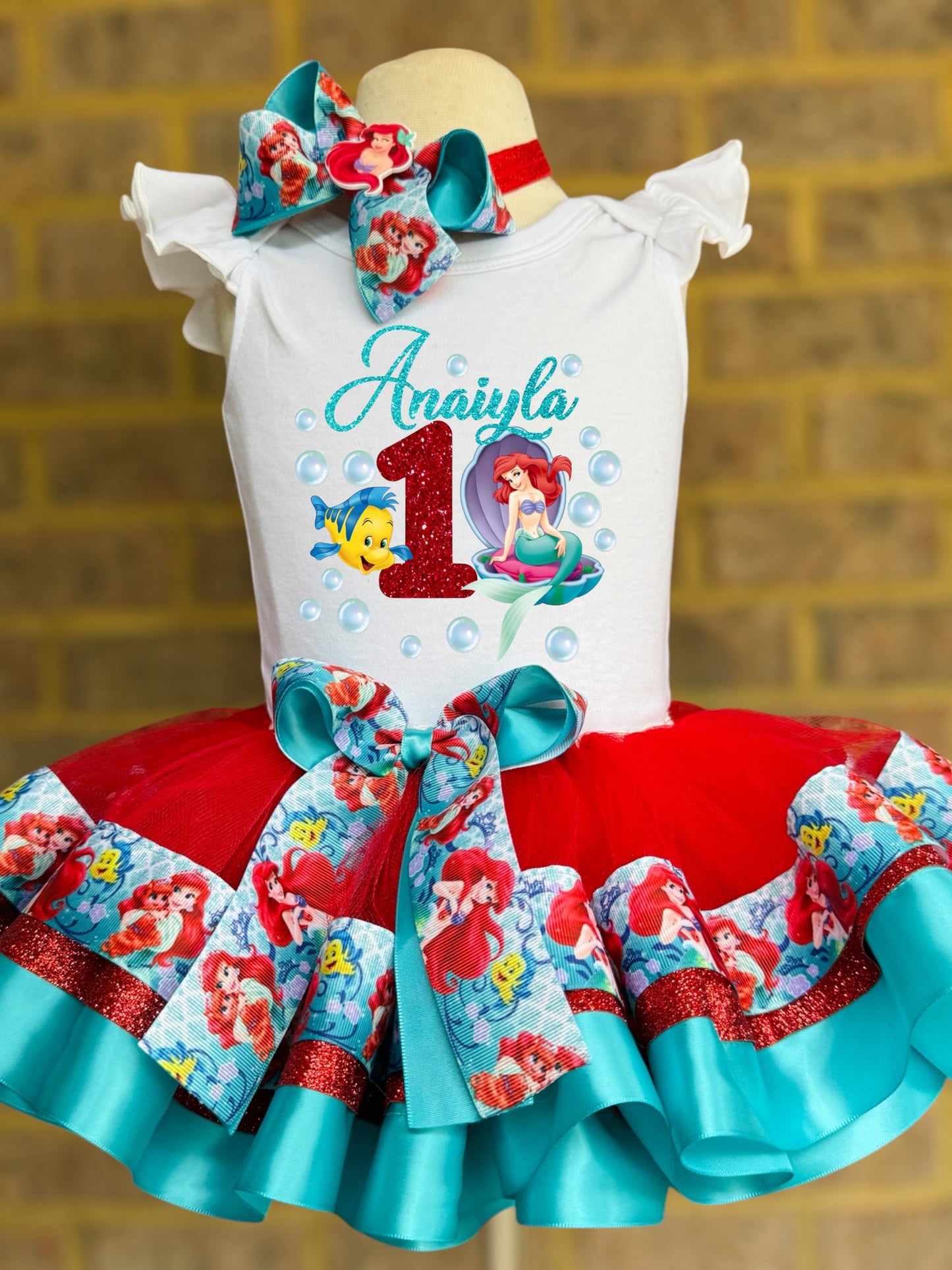 Little Mermaid Tutu outfit Little Mermaid Birthday Set Little Mermaid tutu set