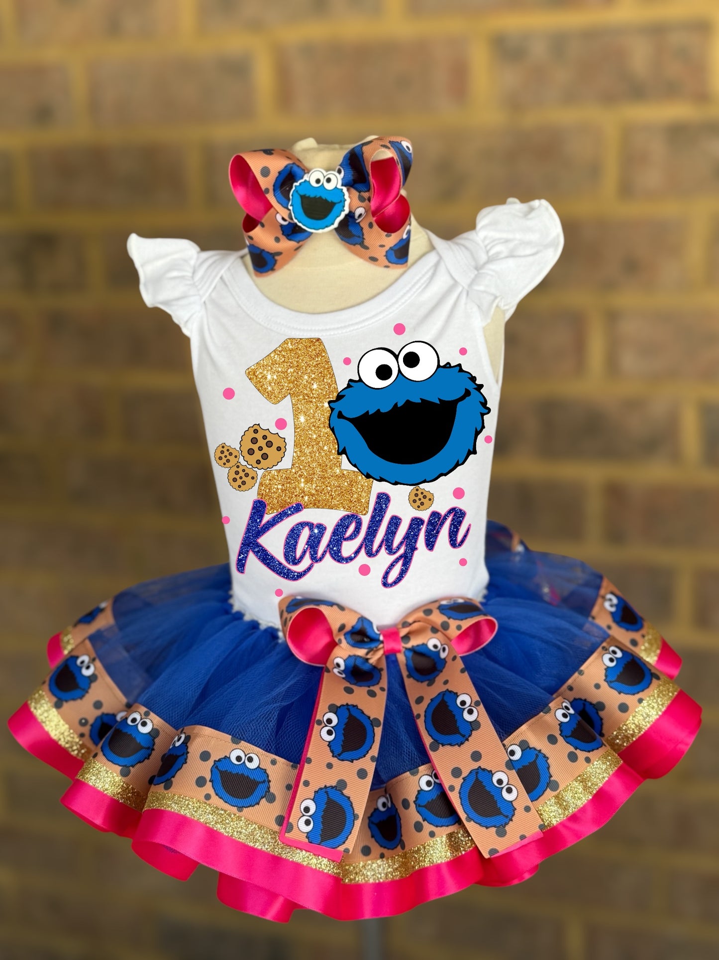 Cookie Monster Tutu Outfit Cookie Monster Birthday set