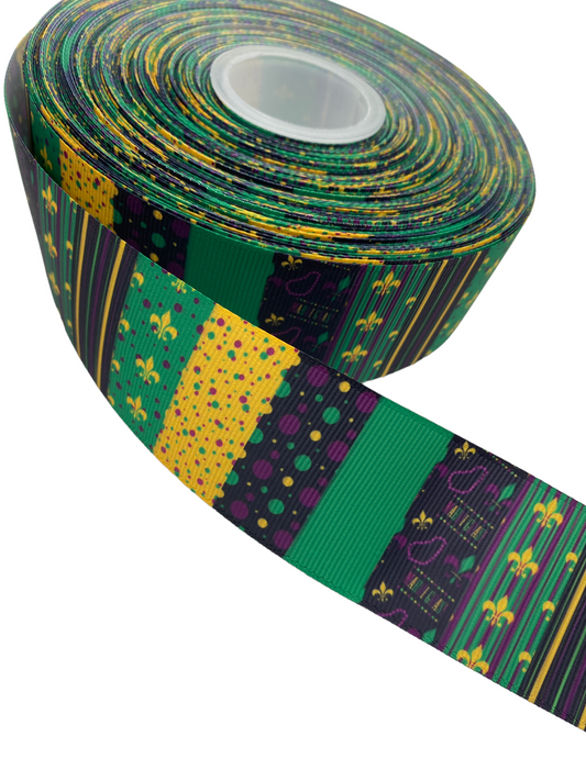 Mardi Gras Ribbon (38mm /1.5 inches)