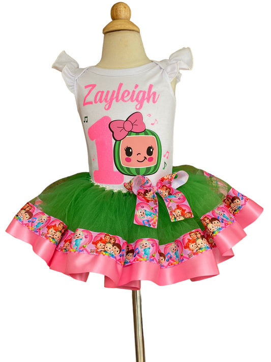 Cocomelon tutu outfit (1 layer) Cocomelon #10