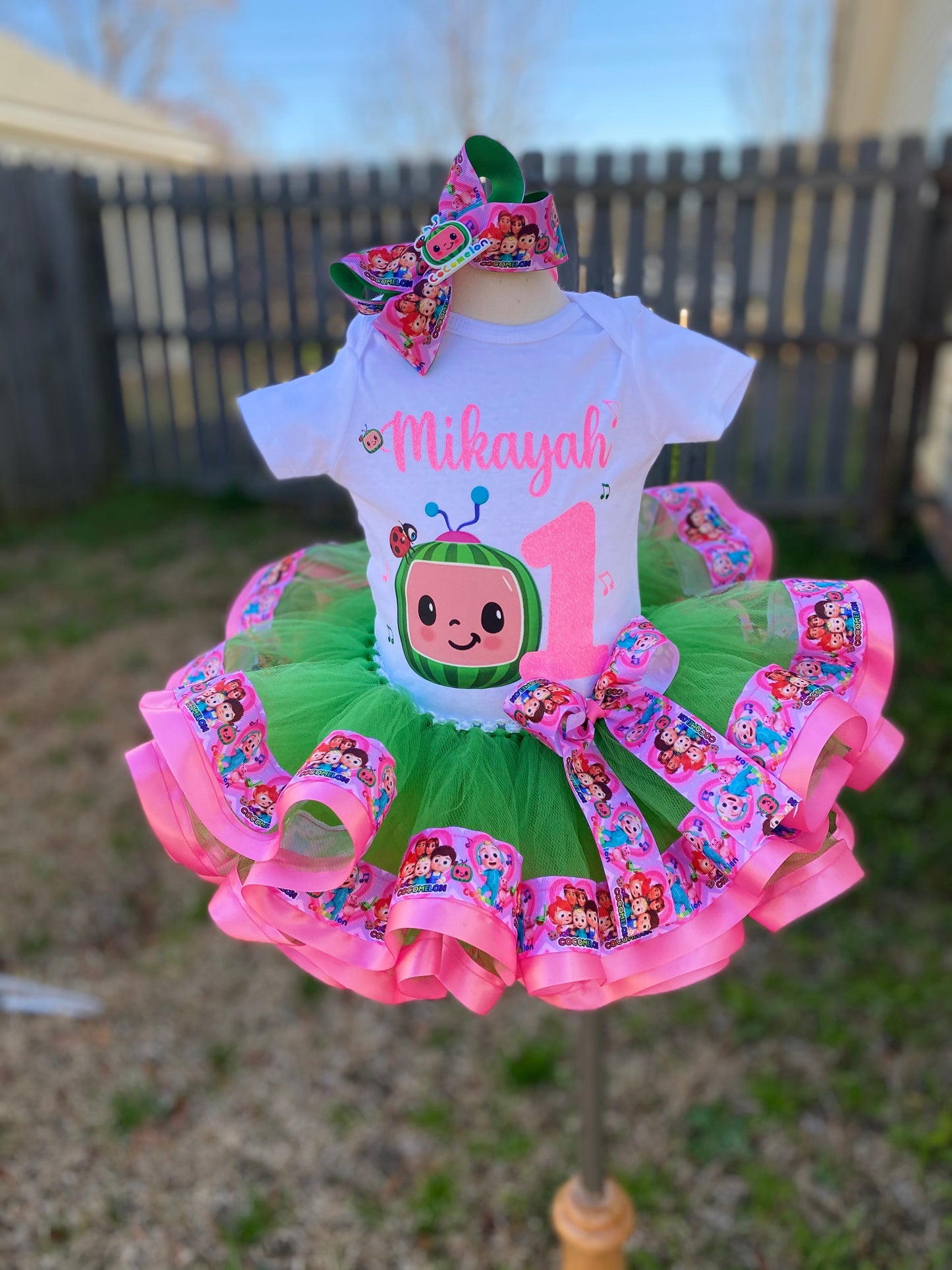 Cocomelon Tutu Outfit (3 layer) Cocomelon #1