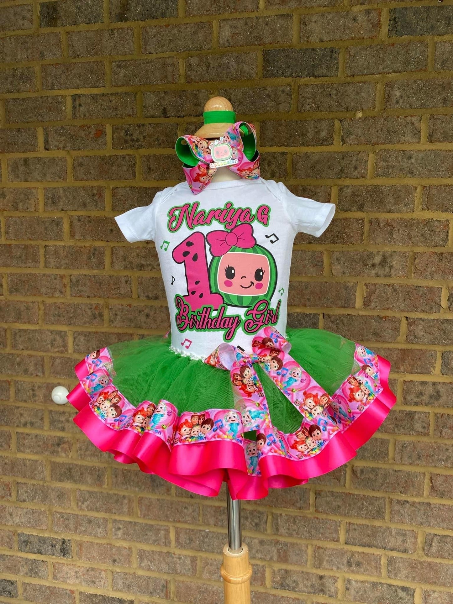 Cocomelon Tutu Outfit (3 layer outfit) cocomelon #3