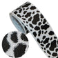 Cow Print  Ribbon with sliver lining (38mm /1.5 inches) because of the glitter this is super stiff