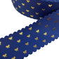 Navy Blue and Gold School Ribbon (38mm /1.5 inches) #4