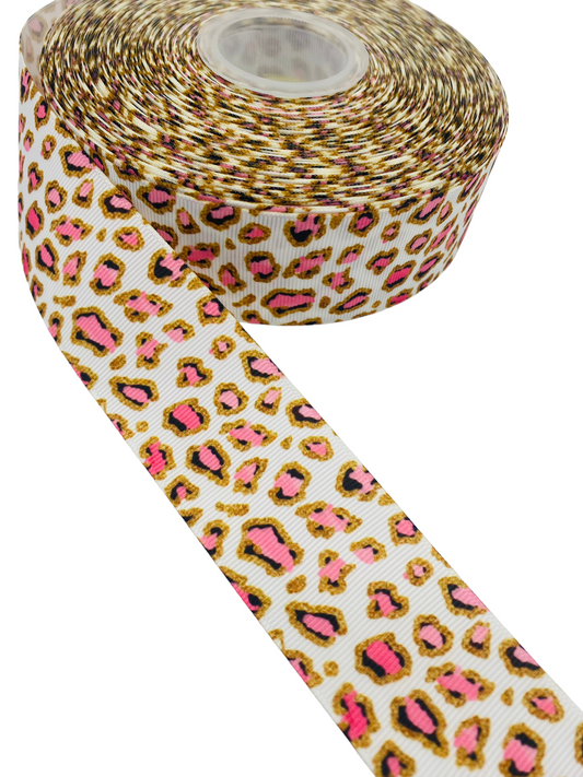 Leopard Print  Ribbon (38mm /1.5 inches)