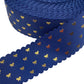 Navy Blue and Gold School Ribbon (38mm /1.5 inches) #4