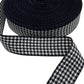 Black and white Ribbon, 38mm/1.5 inches (2 yards)