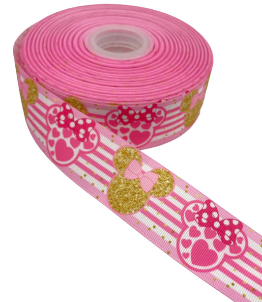 Minnie Ribbon (38mm /1.5 inches) Minnie Mouse Ribbon