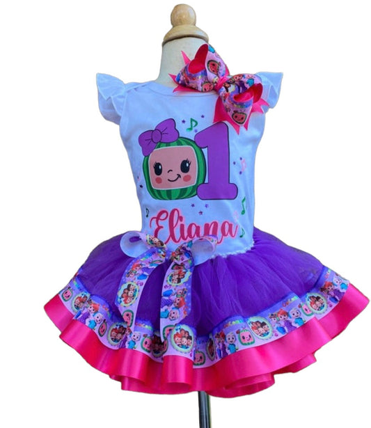 Cocomelon Tutu Outfit (3 layer outfit) Cocomelon #14