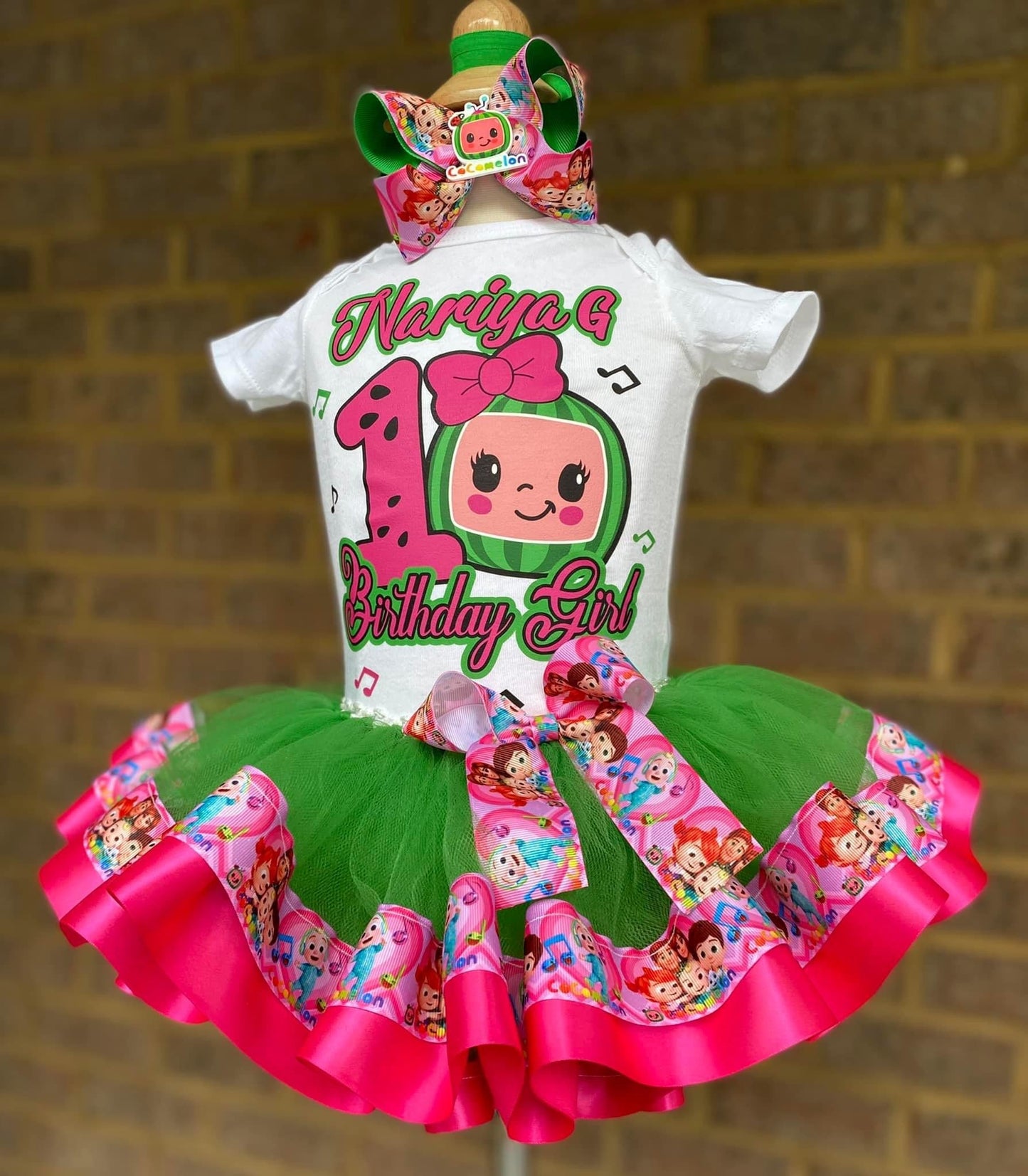 Cocomelon Tutu Outfit (3 layer outfit) cocomelon #3