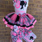 Barbie Tutu Outfit Set (3 layer Ribbon Trimmed tutu outfit)