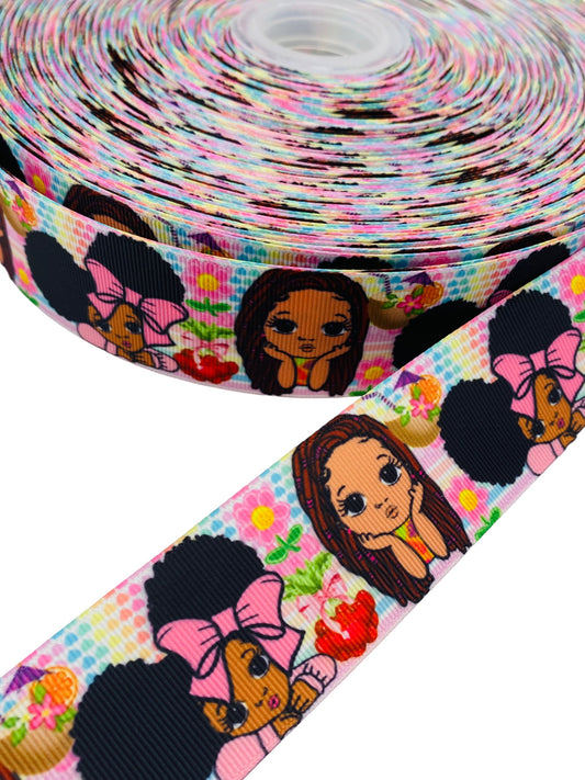 Black Girl Ribbon (38mm/ 1.5 inches)