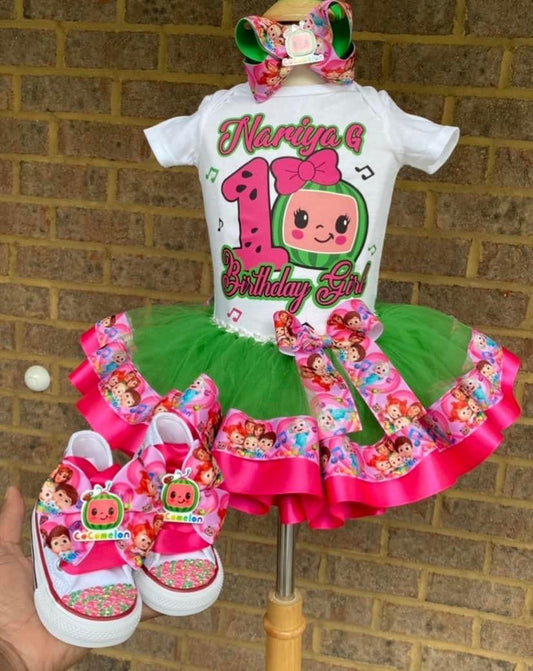 Cocomelon Tutu Outfit Set (3 layer outfit) Cocomelon #8