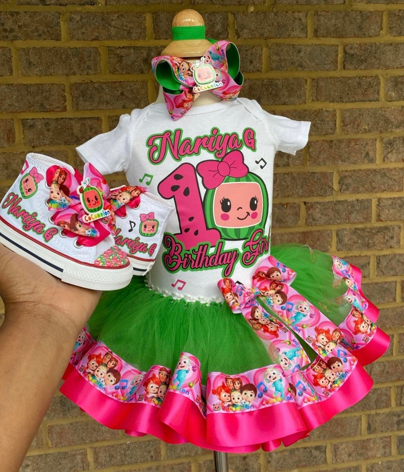 Cocomelon Tutu Outfit Set (3 layer outfit) Cocomelon #8