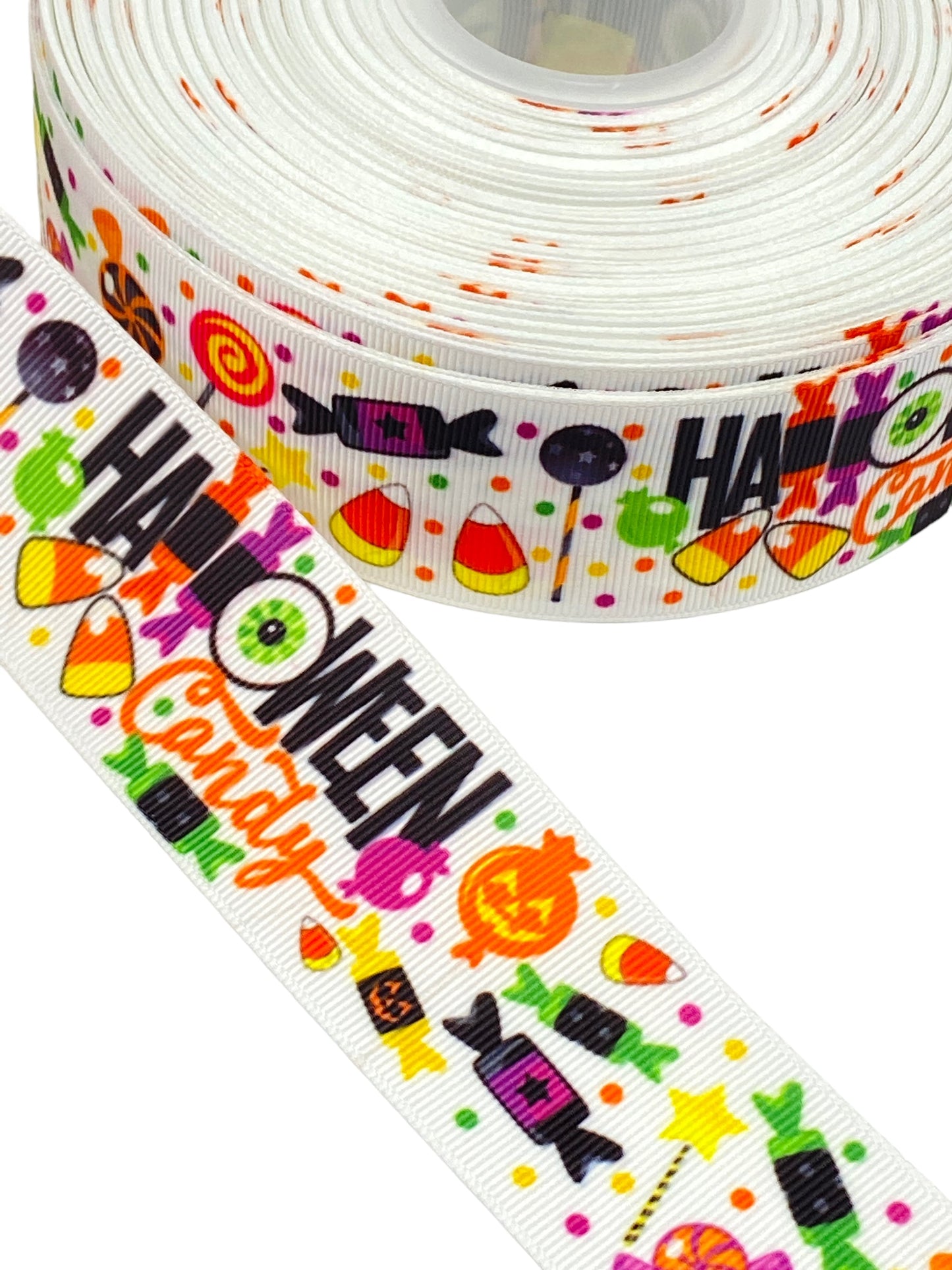 Halloween candy 🍭 Ribbon (38mm/ 1.5 inches) 🟢 Halloween ribbon