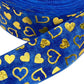 Heart Gold Foil Ribbon (38mm /1.5 inches)