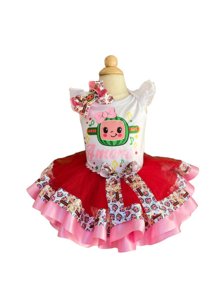 Cocomelon Tutu Outfit (3 layer outfit) Cocomelon #13